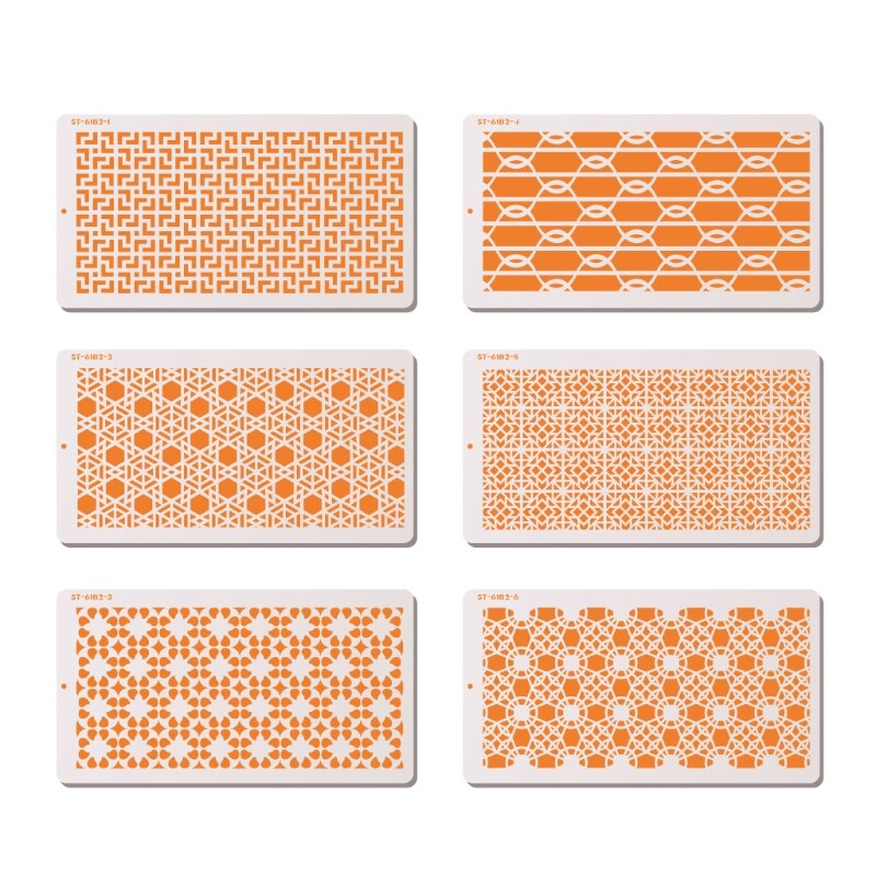 PET Fondant Printing Stencil Hollow Cake Edge Decoration Template Baking Gadgets M6CE: 4