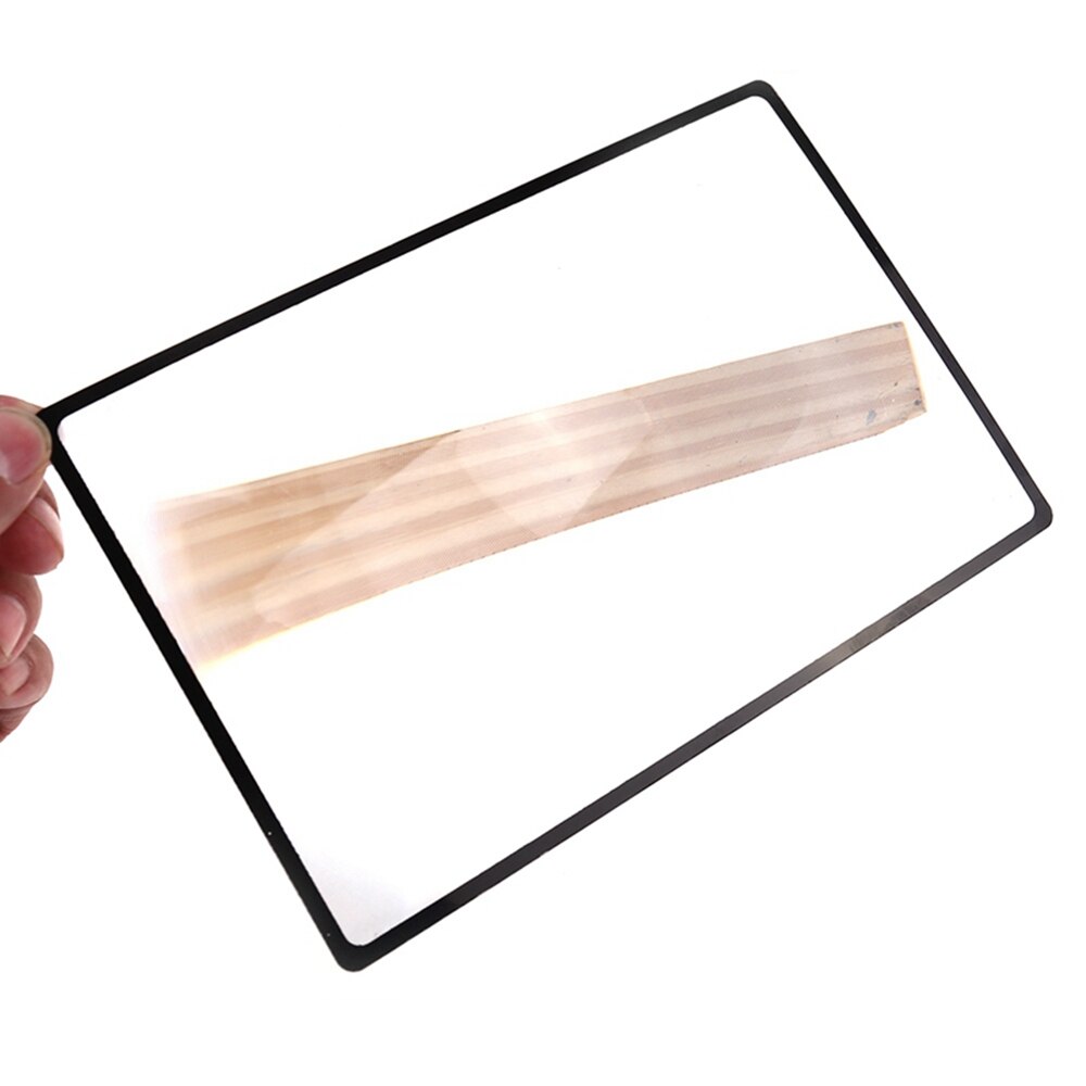 1PC PVC Transparent Magnifier Sheet Magnifying X3 Book Page Magnification 180X120mm Convenient A5 Flat Reading Glass Lens