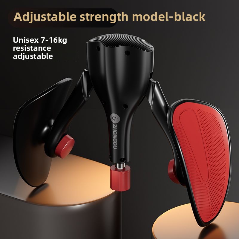 Kegel homme hanche cuisse entraîneur musculaire Clip multi-usages jambe formateurs dispositif pour sport de sport exercice pelvien résistance réglable: Black