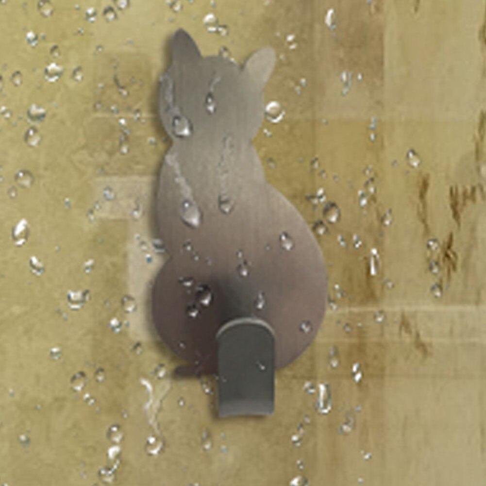 2 Stuks Sleutels Hanger Kat Staart Vormige Keuken Metalen Haak Sleutelhouder Muur Deur Hanger Decoratieve