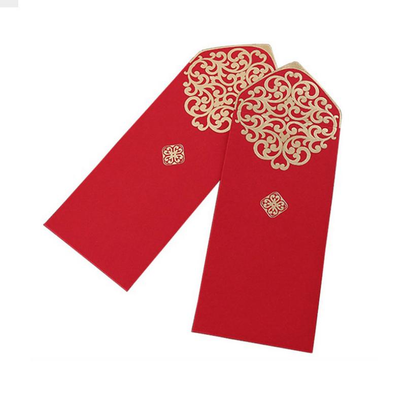 10 stks/set Rode Envelop Chinese Jaar Rode Pocket Envelop maat 8.8*18 cm
