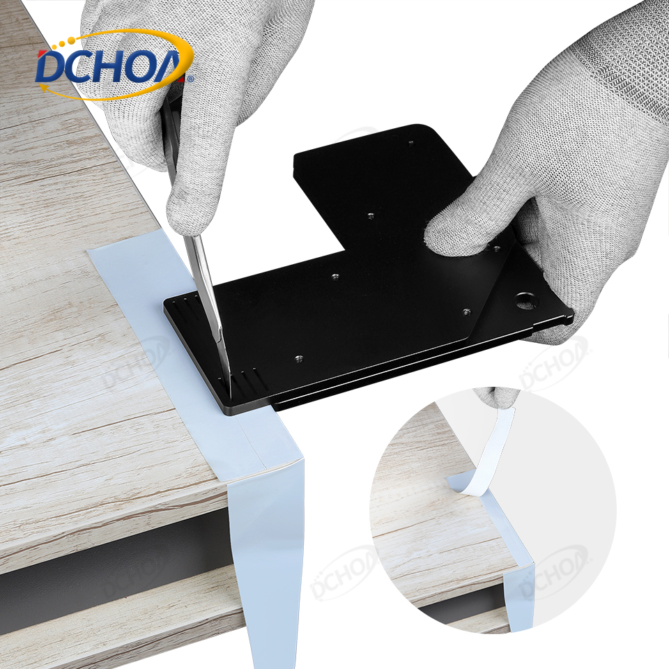 DCHOA Edge Vinyl Wrap Cutter Aid Tool Tint Film Cutting Template for Wrapping Applications furniture corners Aluminum Alloy tool