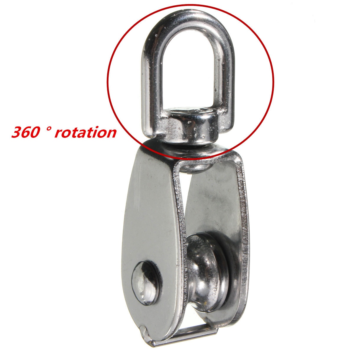 Stainless Steel Pulley M15/M20 M25 M32 Single Wheel Swivel Lifting Rope Pulley Set Bearing Lifting Wheel Tools