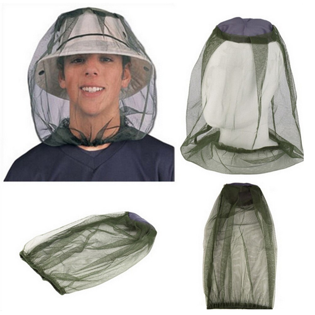 Mesh ansigtsbeskyttelse til udendørs fiskeri skov jungle insekt bug anti myg bi maske cap hat med hovednet