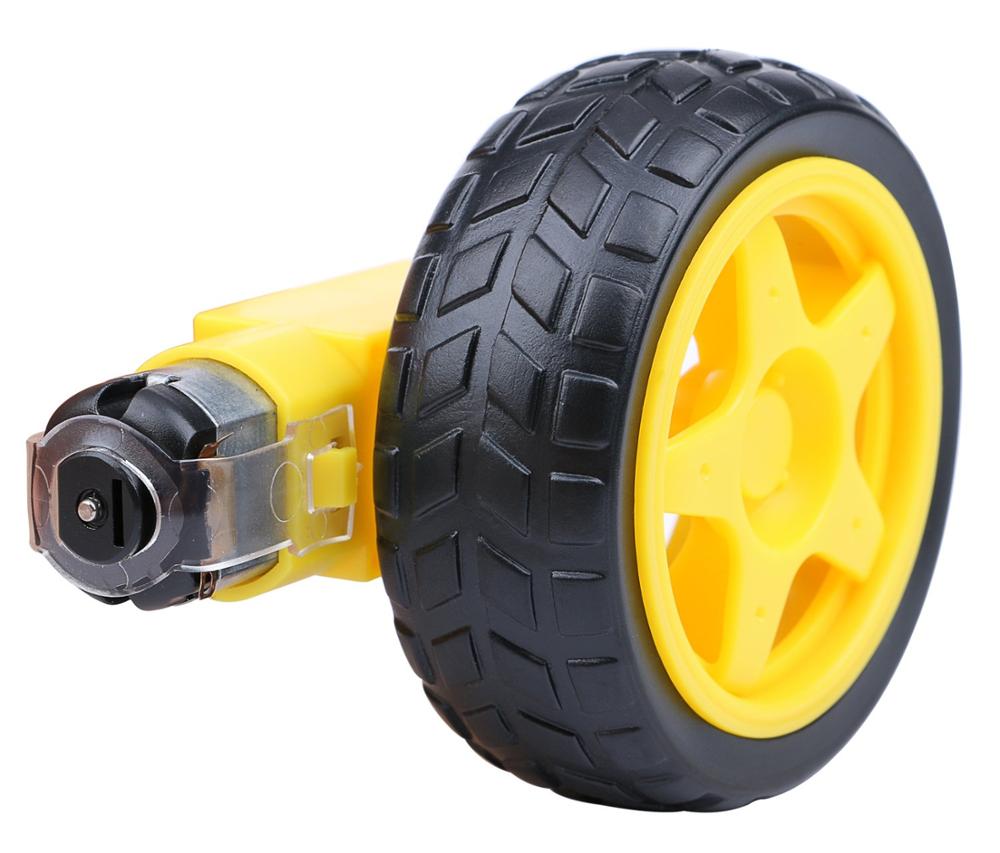 Electric Motor Gearbox Engine For arduino Car Tire Yellow Wheel with Plastic TT Motor 3-6V Dual Shaft Gear Motor TT Magnetic