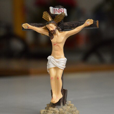 Arte sagrada católica cruz jesus desenho animado vintage pêndulo mesa decoração: picture2