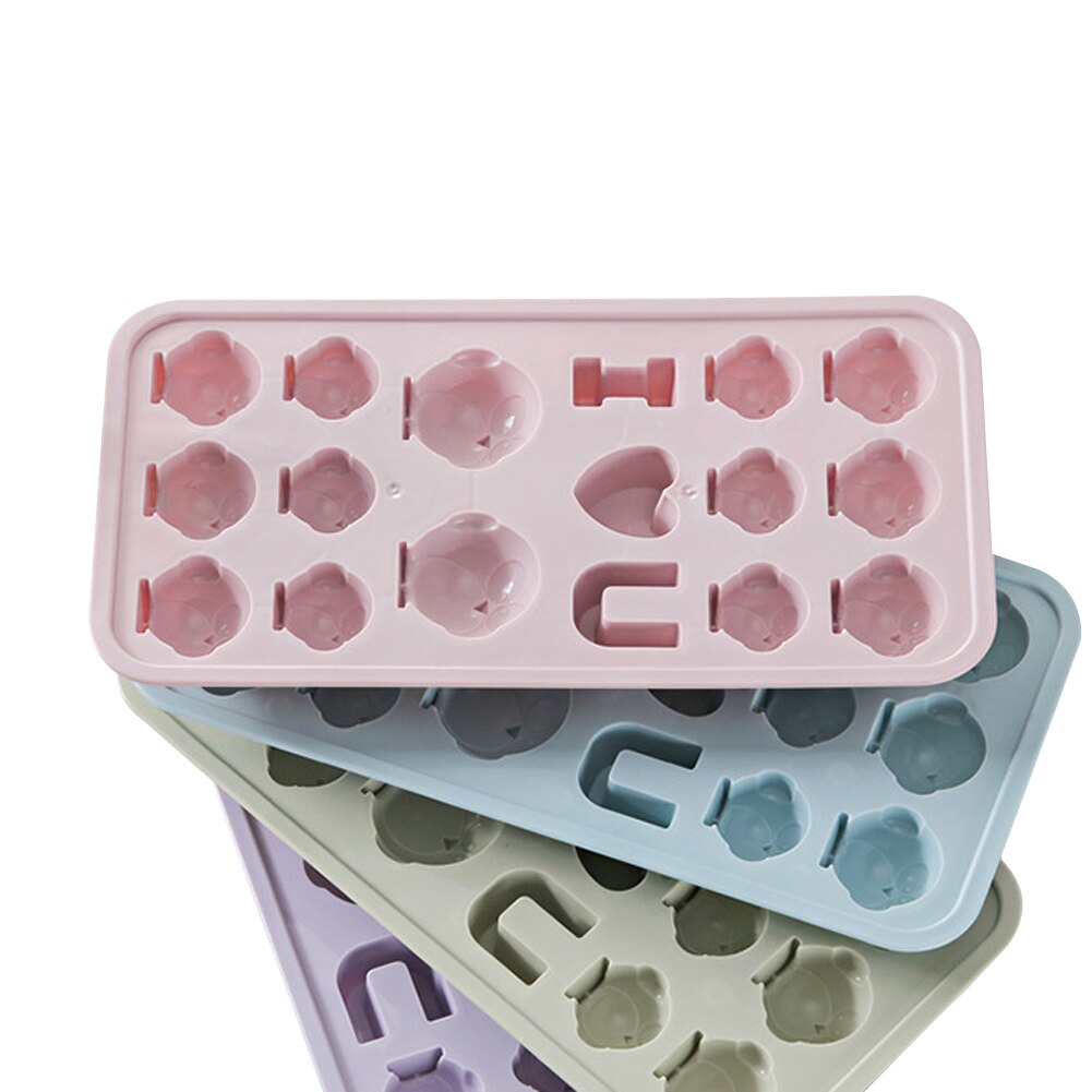 Penguin Ice Mold Cube with Lid Ice Box Cute DIY Ice Mold Gadget 17 Ice Cubes