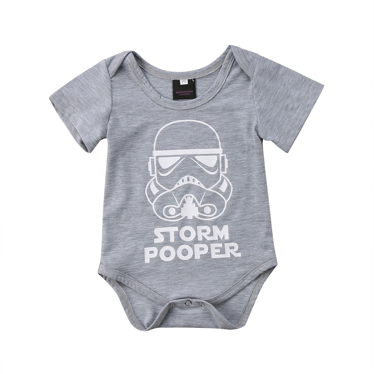 Baby pasgeboren baby jongen meisje cartoon grappige korte mouw romper kleding outfit babykleding