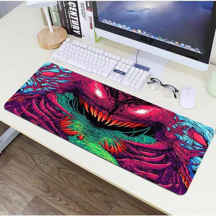 80x30cm XL blokada podkładka pod duża podkładka pod mysz do gier gracz komputerowy podkładka pod mysz do klawiatury Hyper Beast biurko podkładka pod mysz dla PC podkładka na biurko.