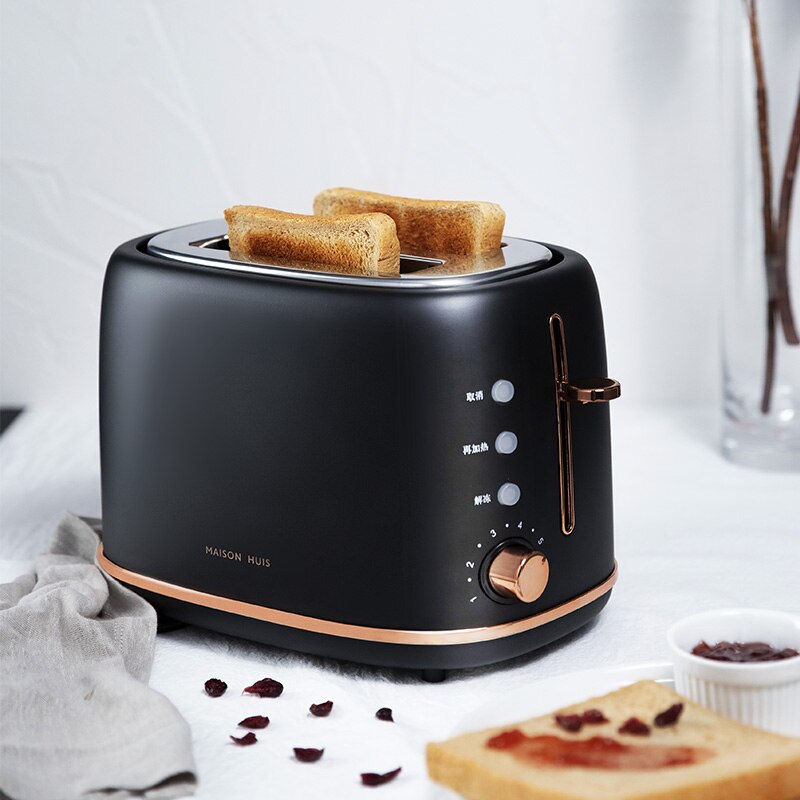Household Toaster With 2 Slices Slot Automatic Warm Multifunctional Breakfast Bread baking Machine 680W Toast Maker EU