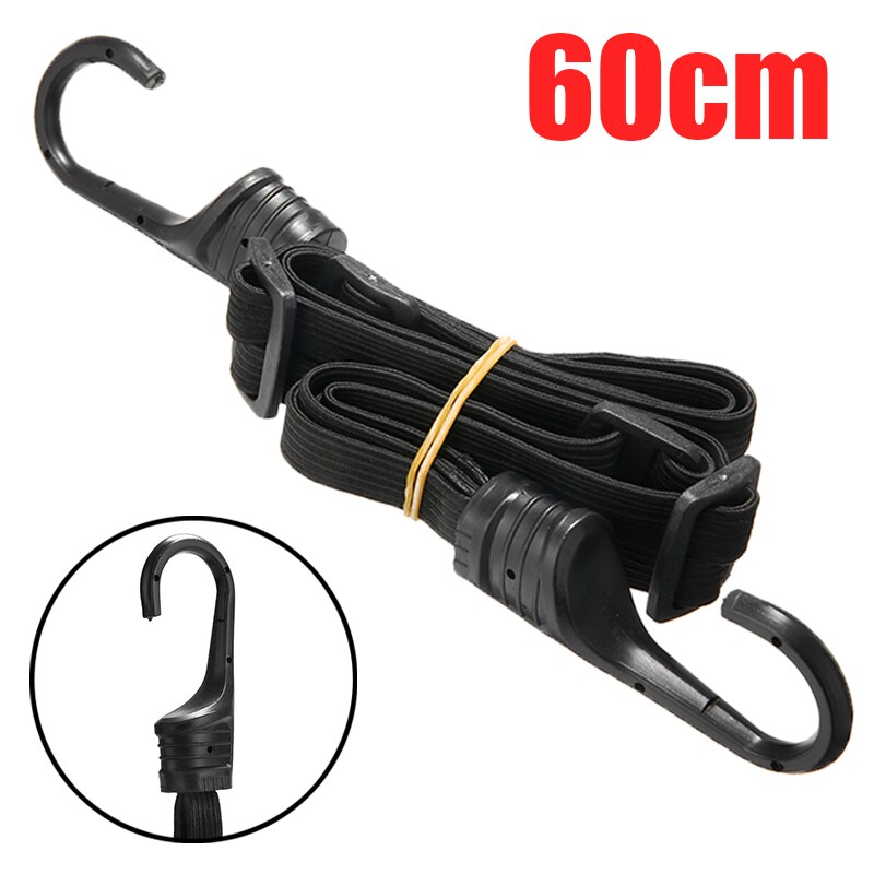 1pc 60cm negro equipaje de motocicleta correa de malla fija elástico hebilla cuerda Scooter casco vendaje red Accesorios