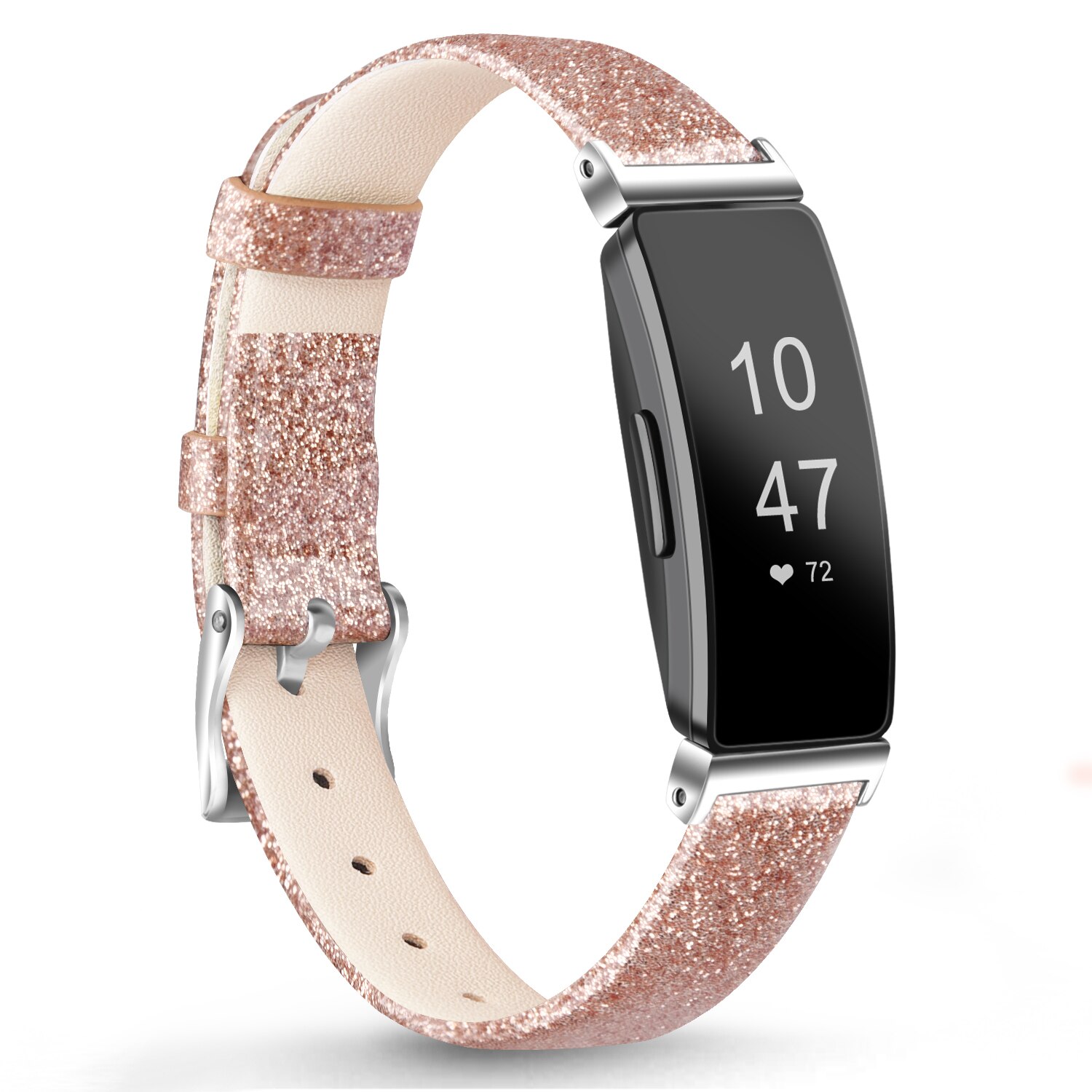 Nuovo cinturino in pelle per Fitbit inspire HR cinturino di ricambio cinturino Smart Watch cinturino da polso in TPU braccialetto per Fitbit inspire HR: Bling Rose Gold