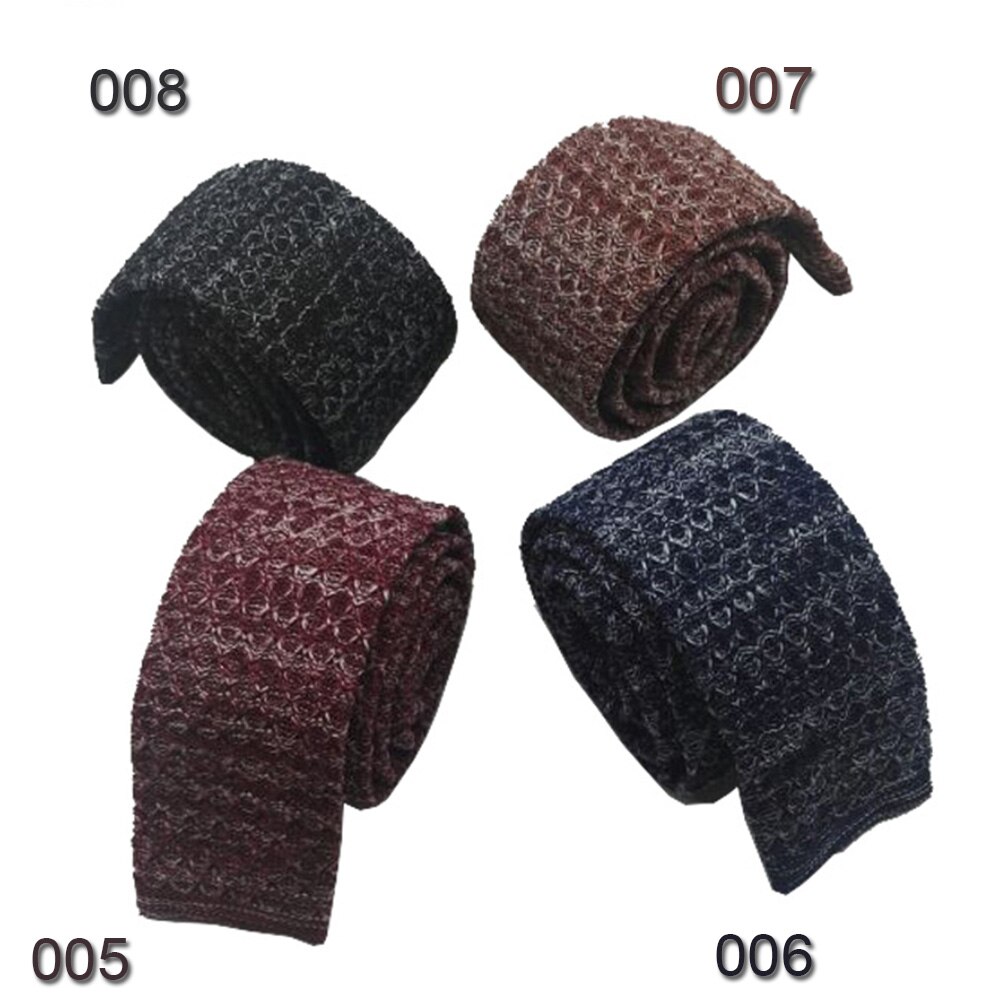 Huishi Slanke Mode Gebreide Banden Voor Mannen 5.5 Cm Solid Blauw Rood Gebreide Tiegreen Gebreide Tie Brown Gebreide Ties