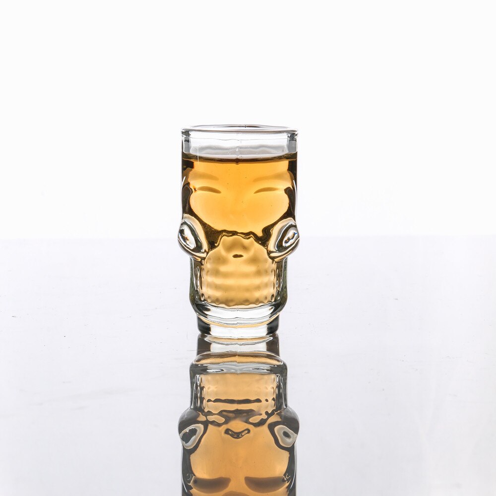 3D Transparent Skull Shot Glass Crystal Head Cup for Whiskey Home Bar