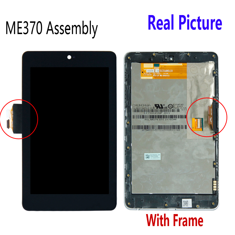 Weida 7.0 "Für Asus Google Nexus 7 1st Gen ME370 LCD Touch Screen Digitizer Montage Rahmen Nexus7 ME370T ME370TG LCD