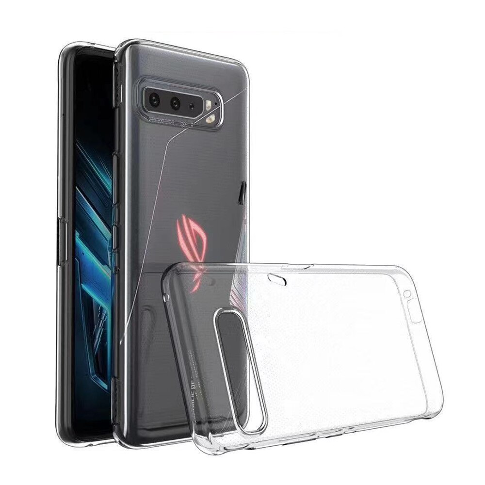 Funda de teléfono transparente de para ASUS Rog 3 ZS661KS, protector de cámara de TPU suave transparente, funda trasera Rog3 Phone3: Rog Phone 3