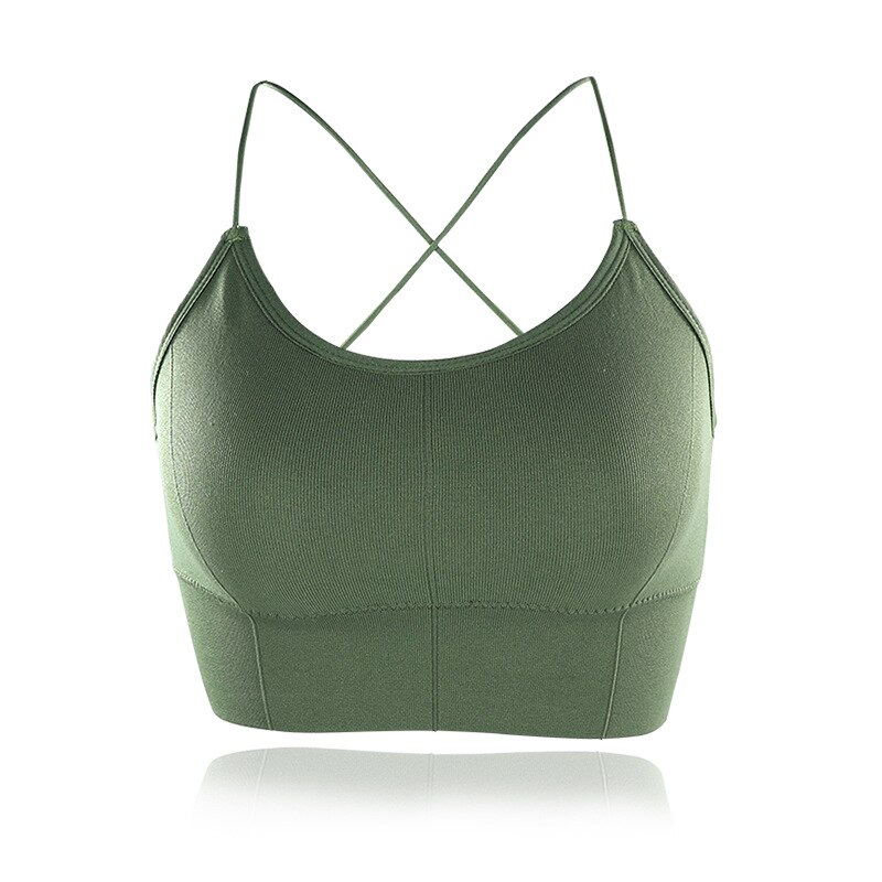 Sujetador deportivo para mujer, Tops de gimnasio para Fitness, ropa interior acolchada, camisetas sin mangas para entrenamiento, ropa de calle de ocio, chaleco de entrenamiento para correr: 5