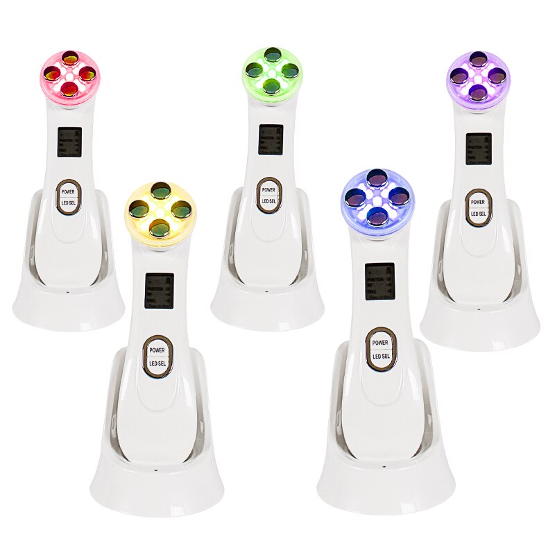 Skin Scrubber Nano Ion Skin Scraper Peeling Pore Cleaner RF EMS LED Mesotherapy Face Massager Electric Facial Cleanser Machine