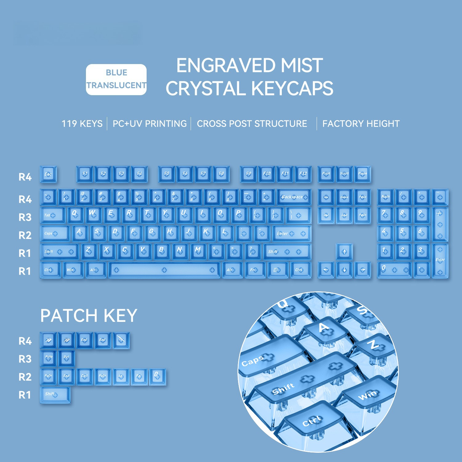 Front Matte Finish Keycaps Sides Translucent Cherry Profile PC Keycaps for Gaming Mechanical Keyboard Key Caps Custom Keyboard: Amber