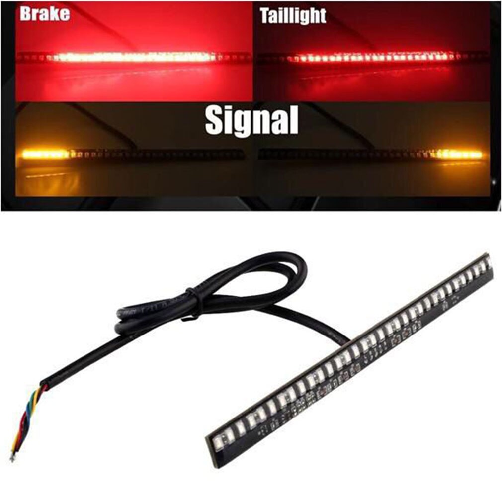 Alchemy Parts 315mm Geïntegreerde Richtingaanwijzers Alchemy Parts Universele LED Strip Achterlicht Voor Motor - Met Geïntegreerde Richtingaanwijzers, 315 Mm Motor LED Achterlicht