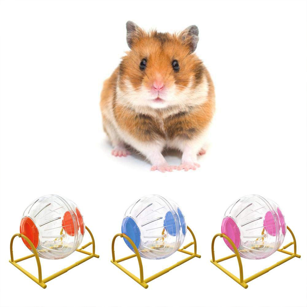 Hamster Exercise Ball Mini Transparent Hamster Toy With Base Funny Plastic Hamster Ball