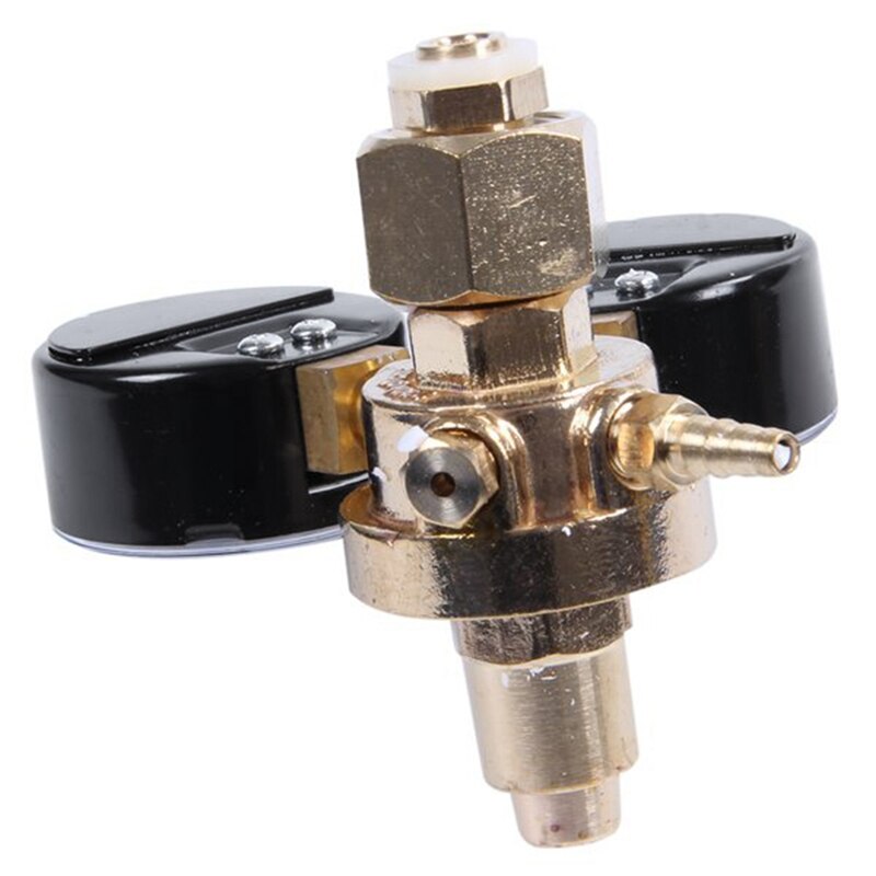 Dual Gauge Argon CO2 Gauges Pressure Reducer Mig Flow Meter Gas Control Valve Welding Regulator Argon Regulator Reducer