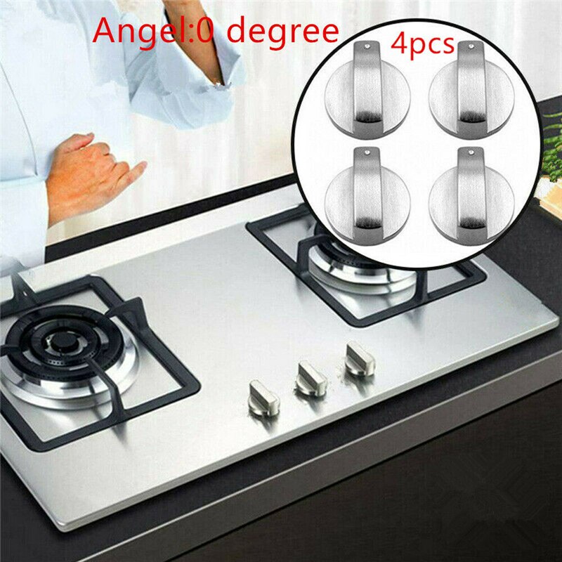 4 stk universal gaskomfur knapper komfur ovn komfur kontrol knapper switch 6mm sølv ovn switch madlavning overflade kontrol låse