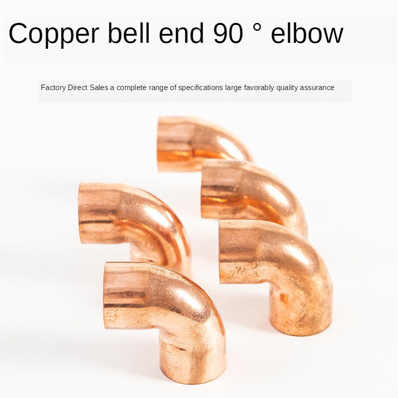 Koper Elleboog Airconditioning Pijp Lassen Haakse Elleboog Flared 90 Graden Mouw Elleboog 6-54Mm koperen Fittingen Koperen Pijp