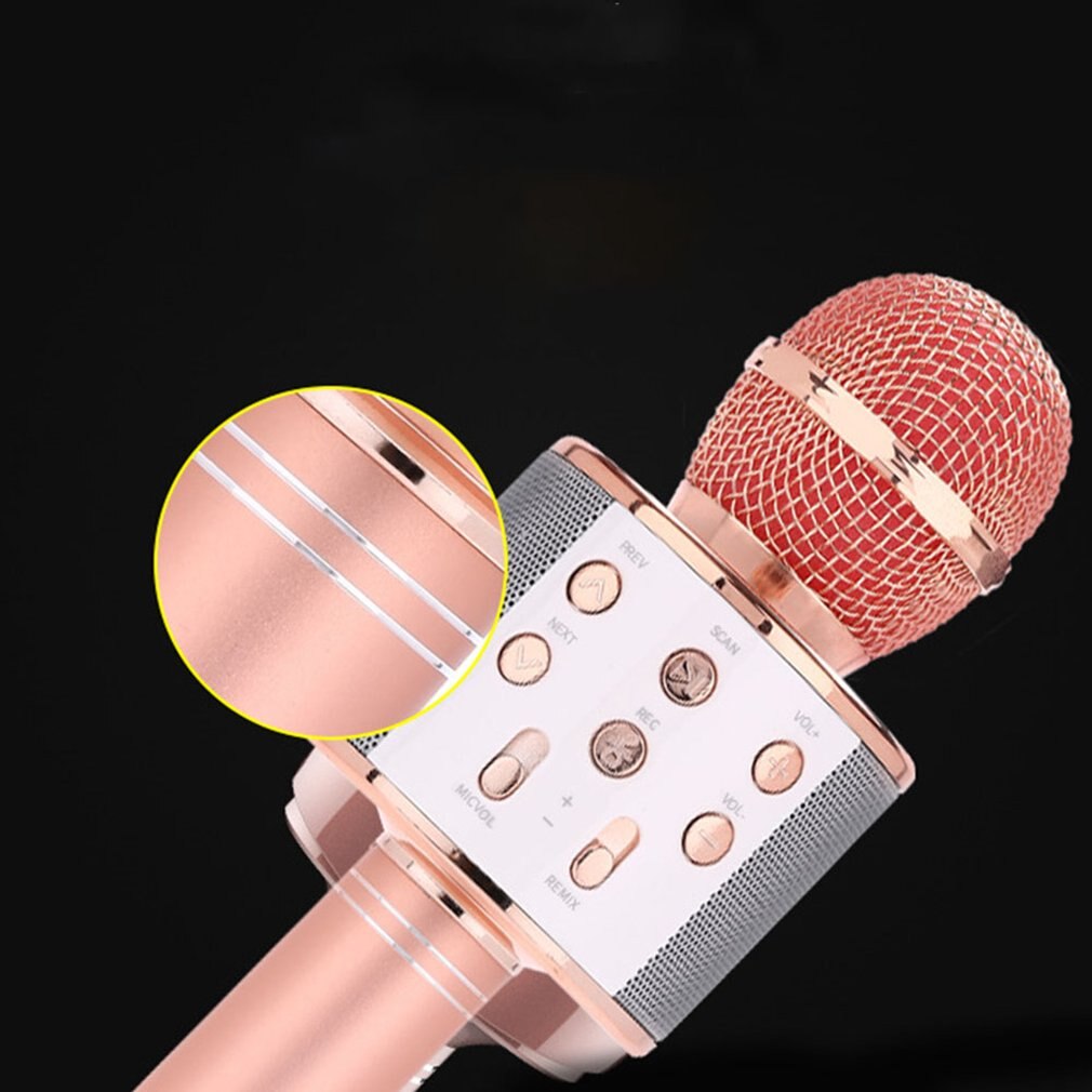 Bluetooth Wireless Microphone Speaker Handheld Microphone Karaoke Mic Music Player Singing Recorder KTV Microphone