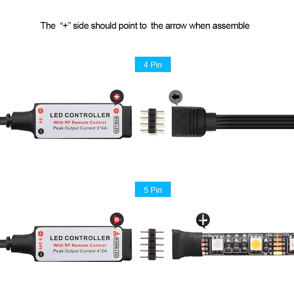 Usb ledet kontroller mini 3 nøkkel  rf 17 nøkkel musikk 20 nøkkel  ir 24 nøkkel, bluetooth app kontroll, rgbw 17 nøkkel til rgb ledet stripe lys fargeendring