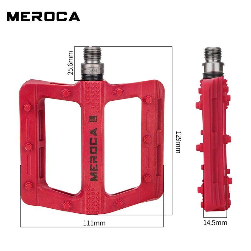 MEROCA Nylon Fietspedaal Verbreed Antislip Mountainbike Pedalen Wegfietspedaal Universeel Fietspedaal