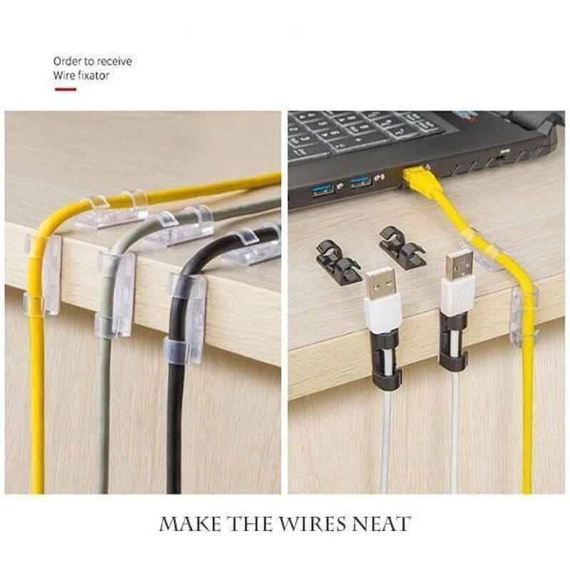 20 stücke Finisher Draht Klemme Hause Ätherisches Draht Selbst-Adhesive Organizer Kabel Clip Verschluss Halter Telefon Linie Schnalle Clips