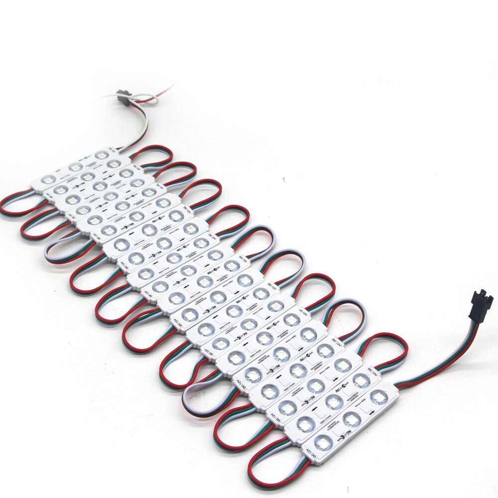 LED Module injection Neon Smart Pixel Addressable Programm RGB full Color Advertising Light WS2811 Samsung Chip RGB 12V 20pcs