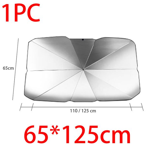 Auto Zonnescherm Parasol Voorruit Zonnescherm Cover Uv Protector Suv Sedan Bescherming Voorruit Interieur Accessoires: 125x65cm