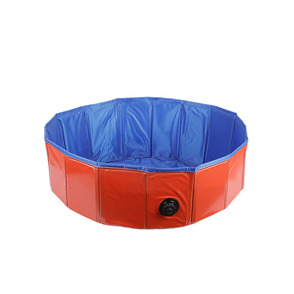 Hund pool vikbar hund simbassäng husdjur bad badkar badkar husdjur hopfällbar badpool för hundar katter barn: R 80 x 20cm
