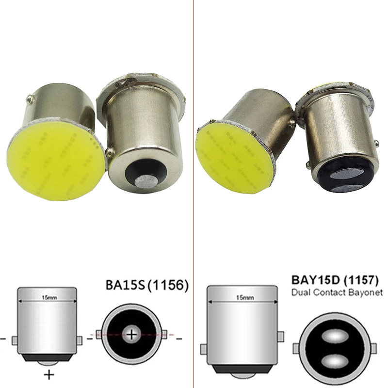 10/4Stck Auto LED-lampe P21W 1156 Ba15s 1157 Bucht15d Blinker Licht Kolben 12V 7000K weiß Auto Sicherung umkehren Parkplatz Bremsleuchten