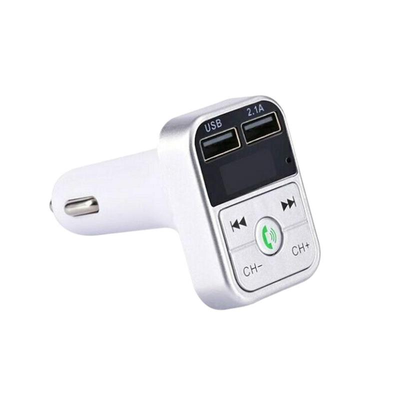 Handsfree Wireless Bluetooth FM Transmitter LCD MP3 USB MP3 Player FM Charger Player Modulator Auto F5E6: silver