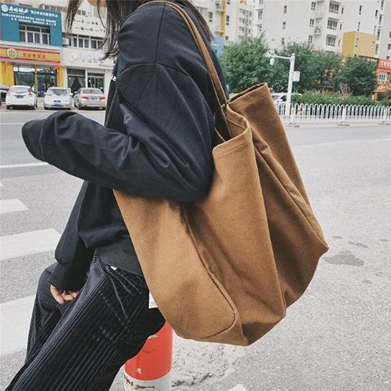 Bolsa de compra reutilizable de lona grande para mujer, bolsa de comestibles Extra grande, bolsas de hombro de compras ecológicas para chica joven