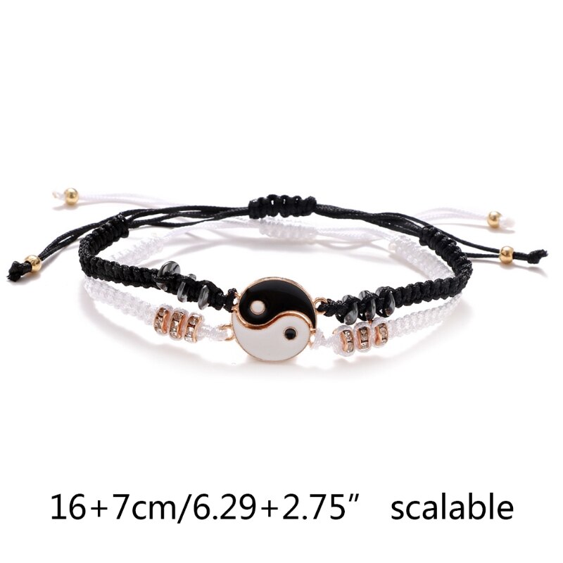 Passenden Yin Yang Einstellbare Schnur Armbinde für Beste Freund Freund Freundin