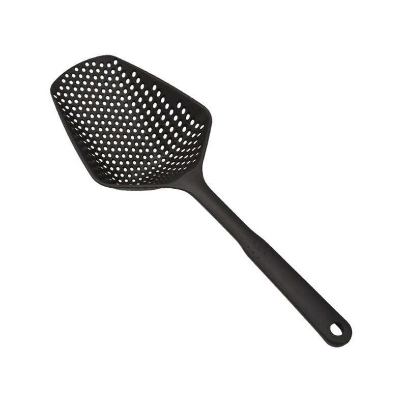 1PC utensilios de cocina herramientas palas vegetales cuchara colador de Nylon cuchara gran colador de sopa utensilios para filtro de cocina: black
