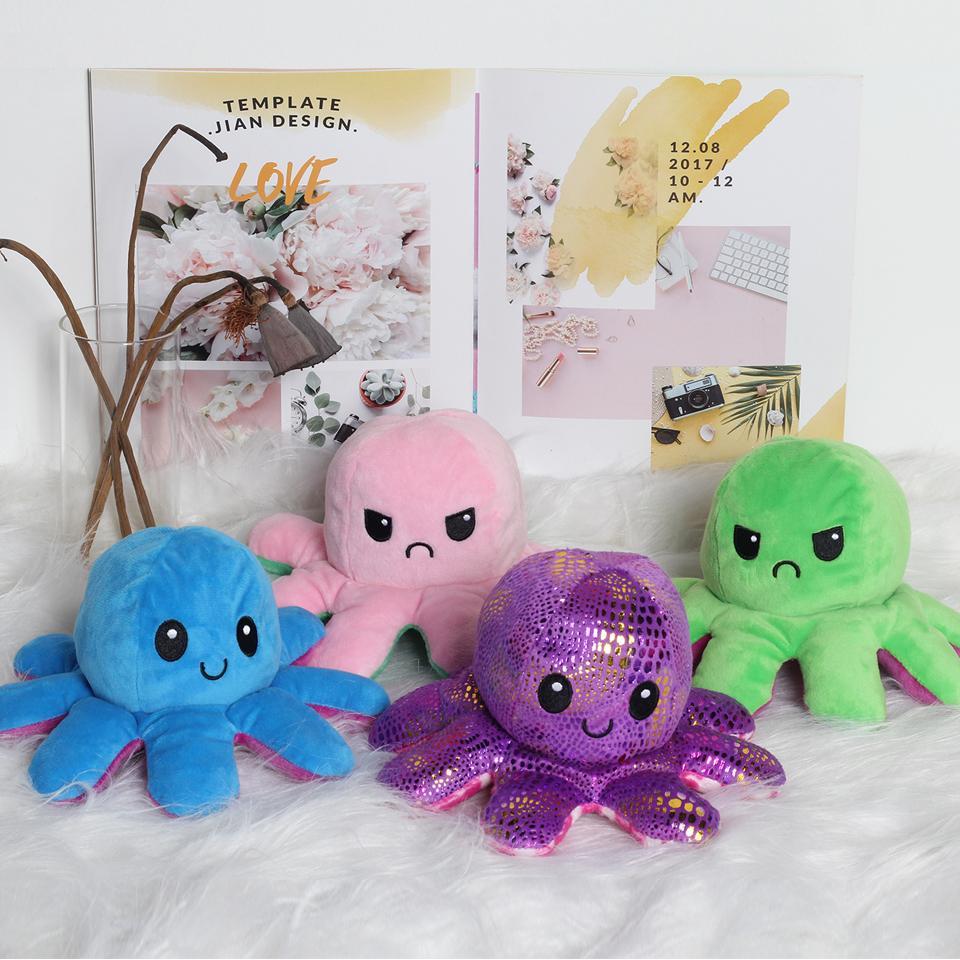 Flip two-sided Octopus Plush Stuffed Doll Toy