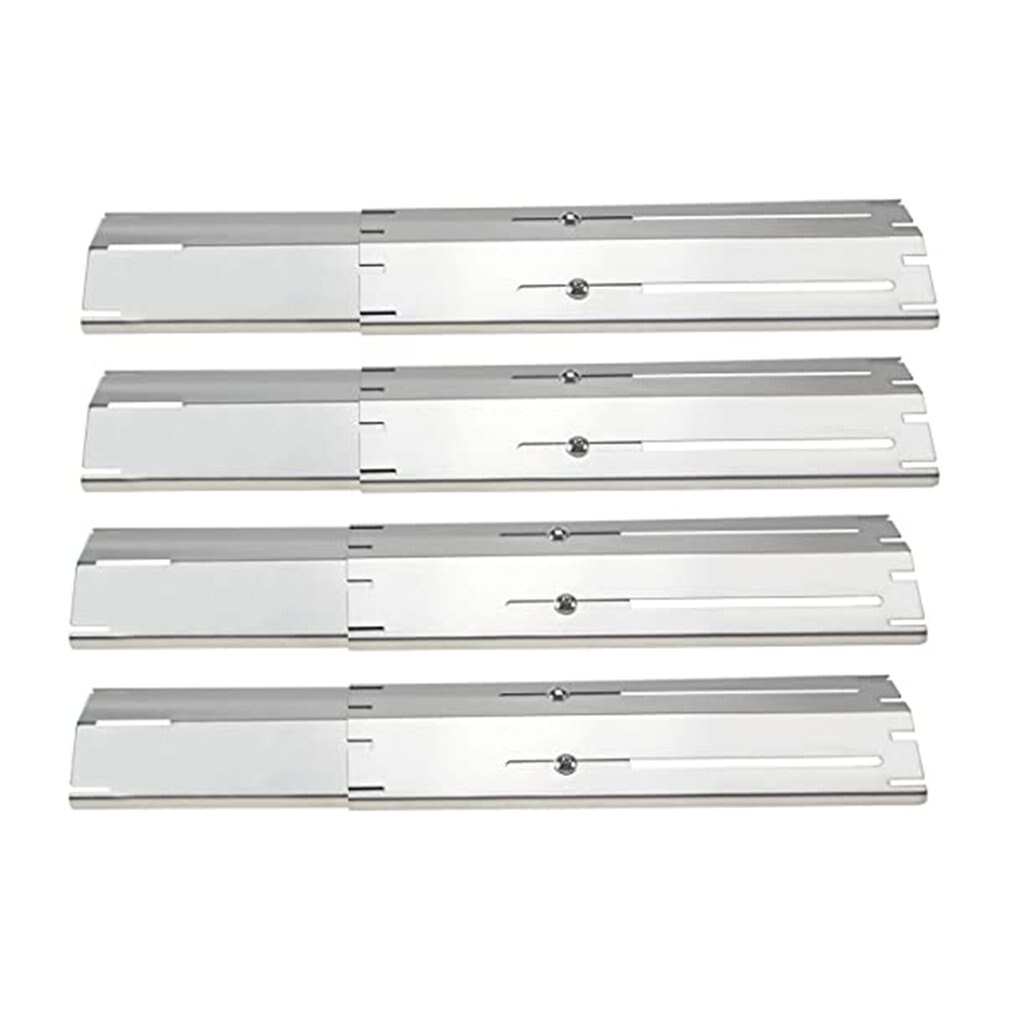 Universal Shield Replacement Heavy Duty Adjustable Stainless Steel Heat Plate Heat Tent Burner Cover For Gas Grill