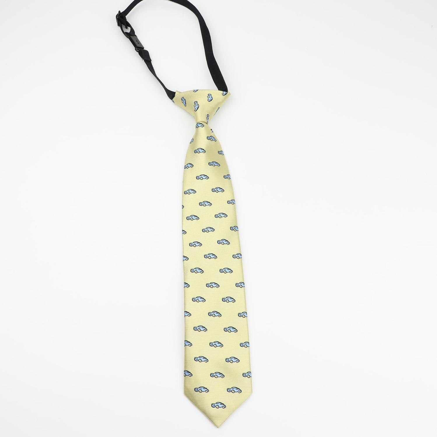 Børn slank størrelse slips børn 2.2 tommer brudgom stjerne bil fisk smalle dovne bånd fest polyester gravatababy slips elastikbånd: 3