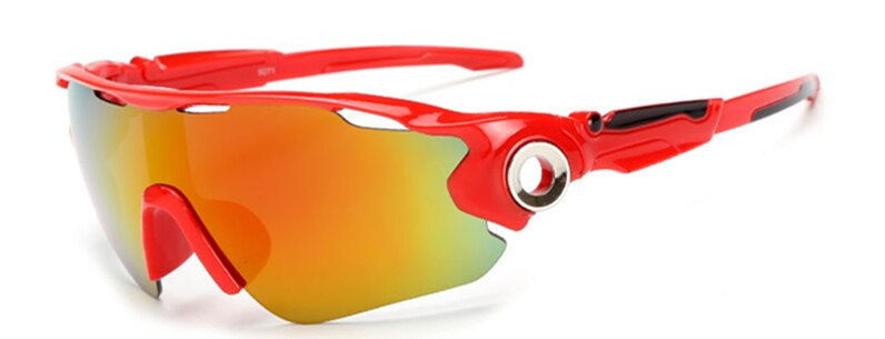 Gafas de sol de Ciclismo UV400 para hombres y mujeres, gafas deportivas a prueba de viento, gafas de Ciclismo, gafas de Ciclismo, gafas de montar, Oculos Ciclismo: Rojo