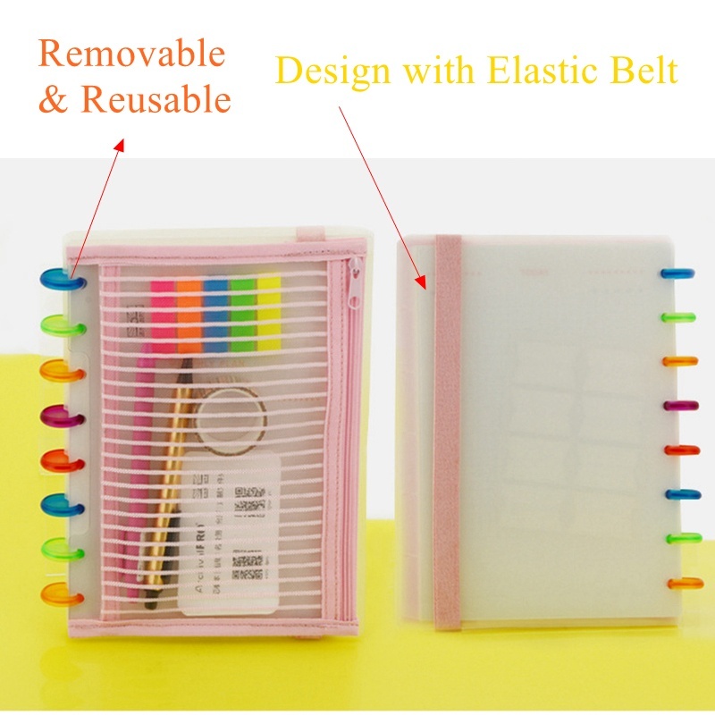 Pochettes de reliure à fermeture éclair A5/B6, bricolage, accessoires pour ordinateurs portables LF19-293