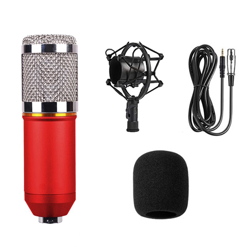 BM800 Condenser Microphone Voice Recording Microphone Kit: Shock Mount+Foam Cap+Cable As BM800 Recording Microphone: kit 3