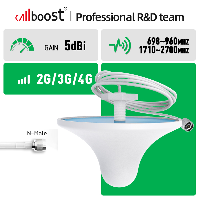 Ceiling Indoor Antenna with 2m Cable N Male for Cellular Amplifier gsm Repeater Signal Booster Enhance Cellphone Singal