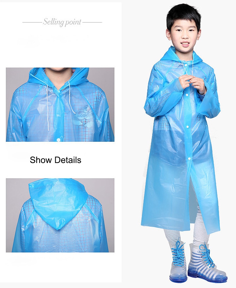 Transparante Mode Frosted Kind Regenjas Meisje En Jongen Regenkleding Outdoor Wandelen Reizen Regenkleding Jas Voor Kinderen
