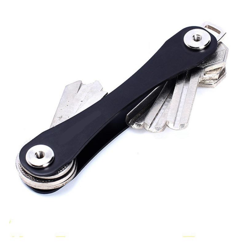 1 stk nøglering aluminium nøgle klip metal nøgle opbevaring diy bærbar kompakt nøgleholder og nøglering arrangør mappe nøgler tegnebog