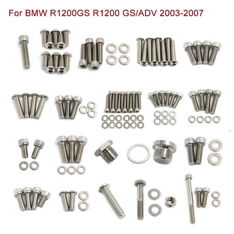 R 1200 GS Stainless Steel Fastener Screws Nuts For BMW R1200GS R1200 ADV GS Adventure 2003 - 2007 Motorcycle Fairing Body Bolts